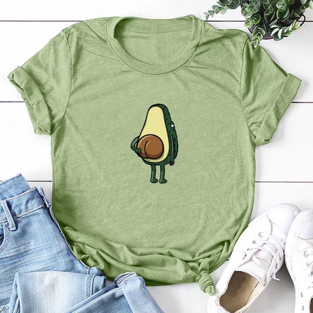 Cute Light Green Avocado Shirt - Picture 1 of 1